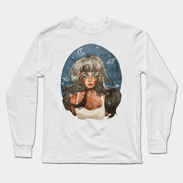 Space gurl 2.0 Long Sleeve T-Shirt by SosiCreatesArt